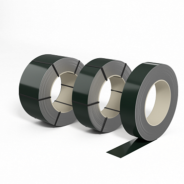 Лента оцинкованная с полимерным покрытием (штрипс) полиэстер 0,6мм RAL 6009 Пихтовый зелёный