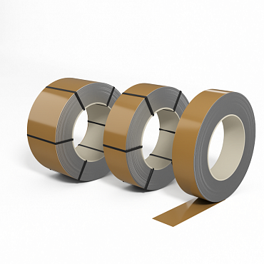 Лента оцинкованная с полимерным покрытием полиэстер (штрипс) 0,9мм RAL 1011 Коричнево-бежевый