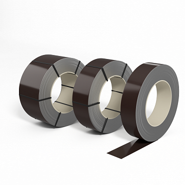 Лента оцинкованная с полимерным покрытием (штрипс) полиэстер 0,5мм RAL 8017 Шоколадно-коричневый