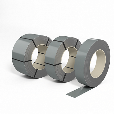 Лента оцинкованная с полимерным покрытием (штрипс) полиэстер 0,55мм RAL 7042 Транспортный серый A