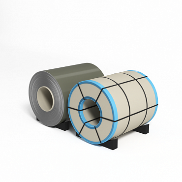 Рулон оцинкованный с полимерным покрытием полиэстер 0,6х1250мм RAL 7003 Серый мох