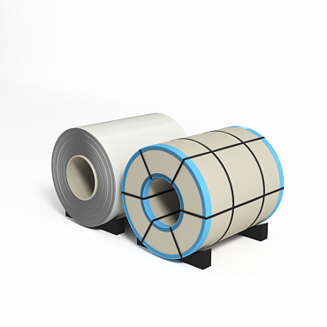 Рулон оцинкованный с полимерным покрытием полиэстер 0,6х1250мм RAL 9010 Белый