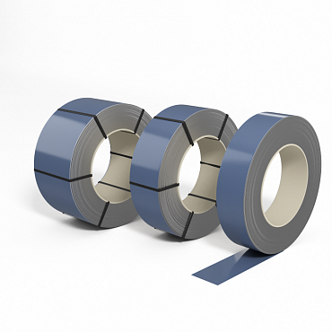 Лента оцинкованная с полимерным покрытием полиэстер (штрипс) 1,0мм RAL 5014 Голубино-синий