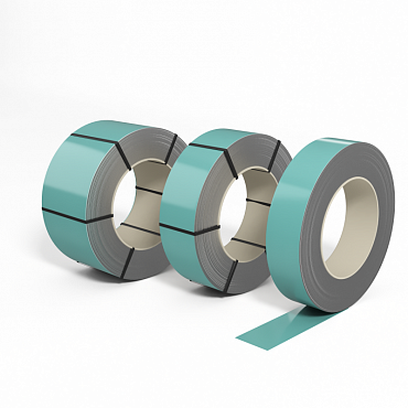 Лента оцинкованная с полимерным покрытием (штрипс) 0,8мм RAL 6027 Светло-зелёный