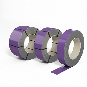 Лента оцинкованная с полимерным покрытием полиэстер (штрипс) 1,0мм RAL 4005 Сине-сиреневый