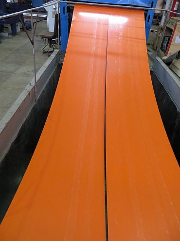 Лист оцинкованный с полимерным покрытием полиэстер 0,55х1250мм RAL 2010 Сигнальный оранжевый
