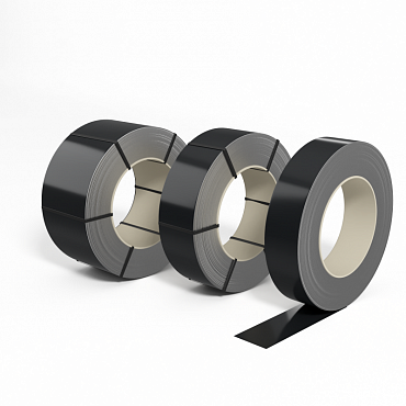 Лента оцинкованная с полимерным покрытием полиэстер (штрипс) 0,7мм RAL 9017 Транспортный чёрный