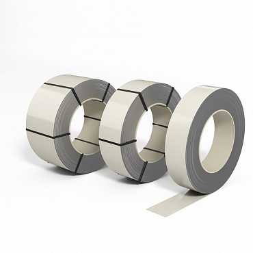 Лента оцинкованная с полимерным покрытием (штрипс) полиэстер 0,45мм RAL 9002 Светло-серый