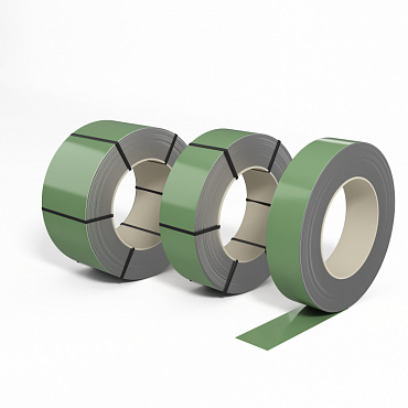 Лента оцинкованная с полимерным покрытием (штрипс) полиэстер 0,4мм RAL 6021 Бледно-зелёный