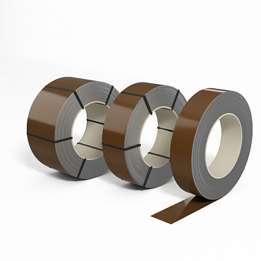 Лента оцинкованная с полимерным покрытием (штрипс) полиэстер 0,4мм RAL 8008 Оливково-коричневый